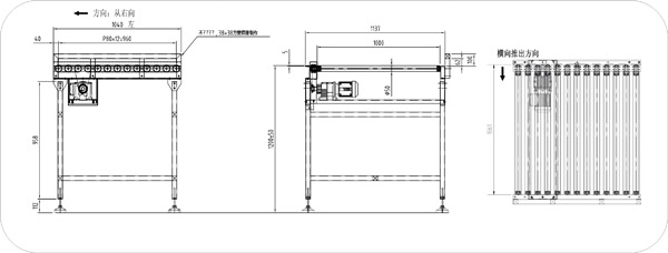 物流滾筒輸送機示意圖 物流滾筒輸送機示意圖